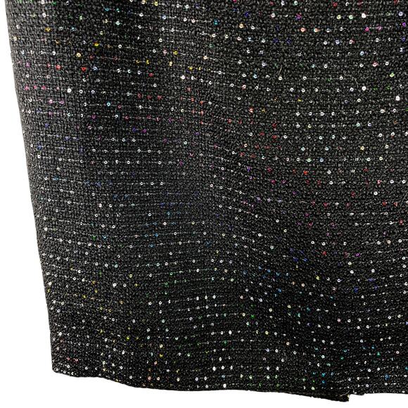 Nine West Pencil Skirt La Vie En Rose Black Multi Sequin 8 New - Picture 5 of 14